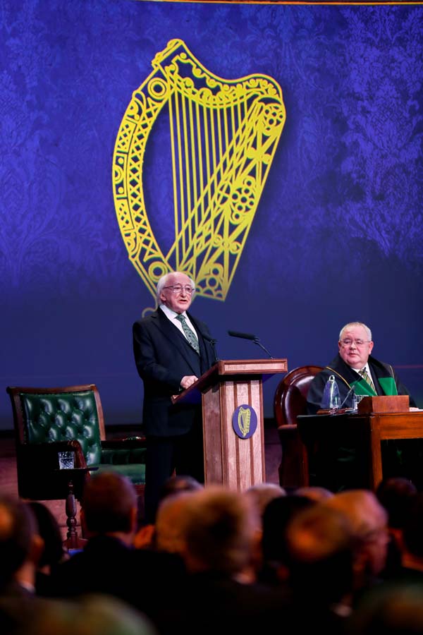 President Michael D. Higgins gives the keynote address at the centenary commemoration